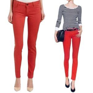 Maje Broder Tomette Skinny Jean Size XS In Washed Red Pink